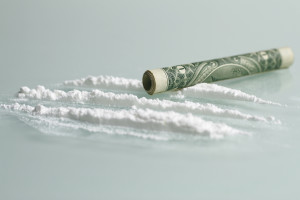 Cocaine and dollar